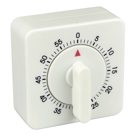 Timer Novelty Analogue 68x50mm White