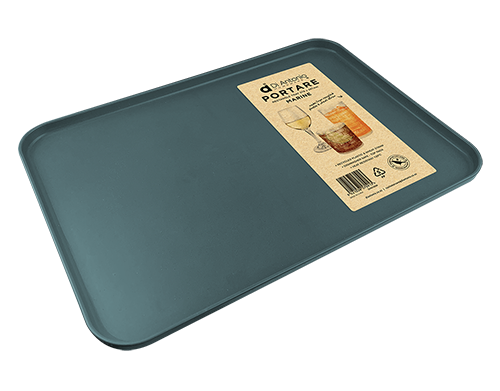 Tray Rectangle 378x267mm Plastic & Wheat Straw Marine Portare