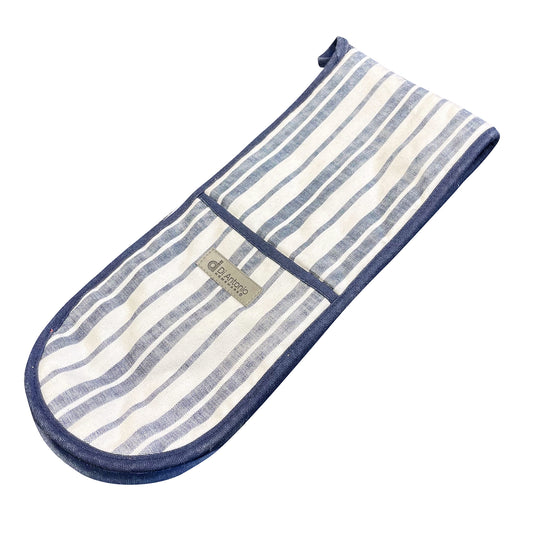 Double Oven Glove 880x180mm Blue Stripes