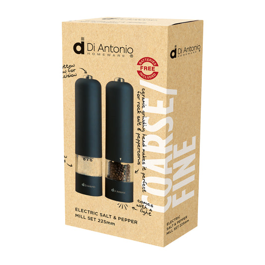 Salt & Pepper Mill Set 2 Pce (8 x AA Batteries Included)