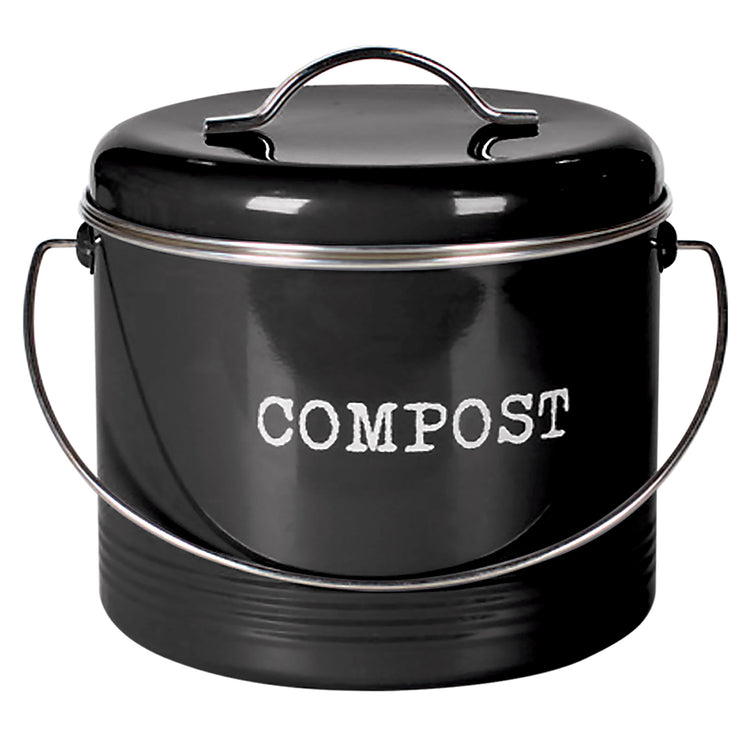 Compost Bin 220x180mm with Filters Black