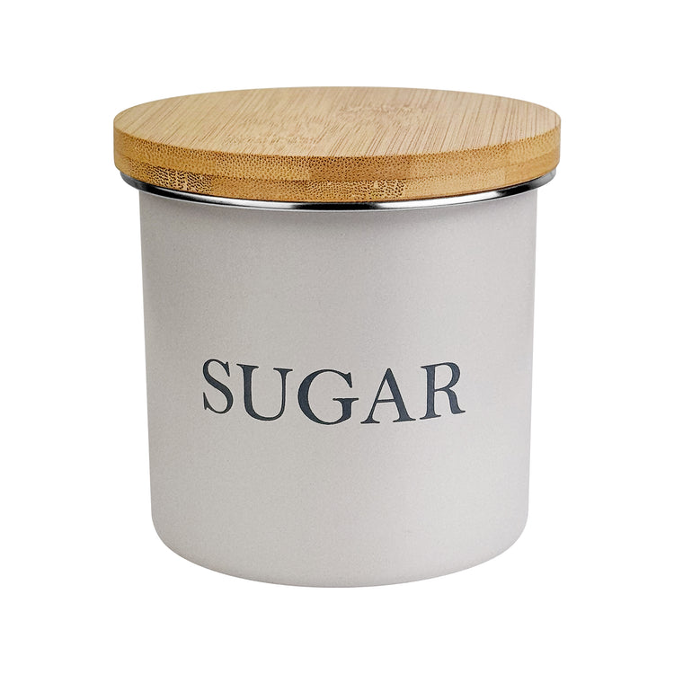 Storage Jar Sugar Round 700ml with Bamboo Lid Birchwood