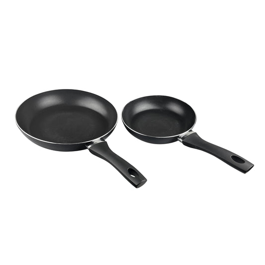 Frypan Set 2 Pce 220mm 280mm Aluminium Valore Essentials