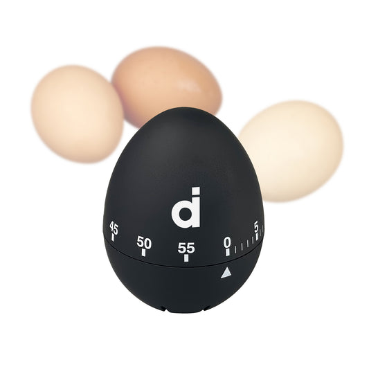 Timer Novelty Egg Shape 75x60mm Black