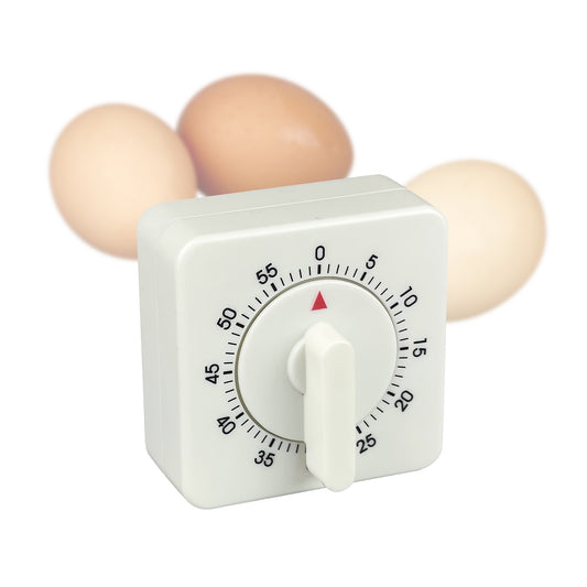 Timer Novelty Analogue 68x50mm White