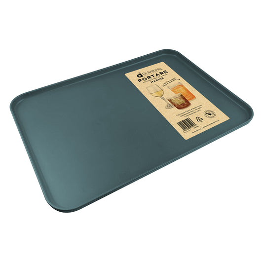 Tray Rectangle 378x267mm Plastic & Wheat Straw Marine Portare
