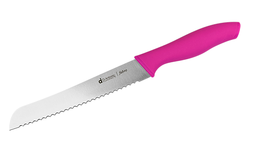 Bread Knife 200mm Pink Colour Match