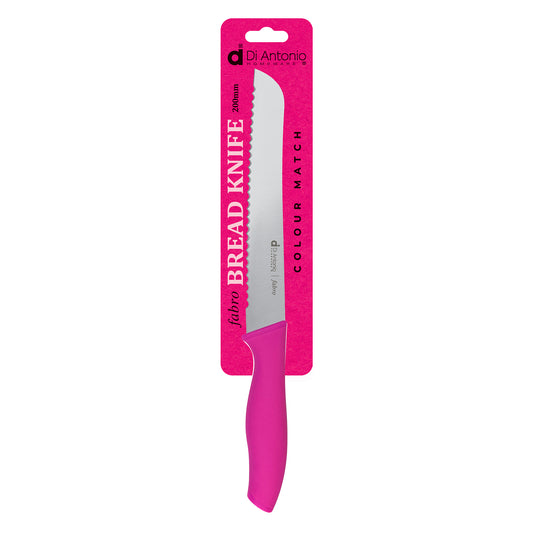 Bread Knife 200mm Pink Colour Match