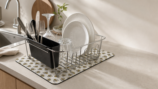 Dish Mat Quick Dry 510x380mm Bees
