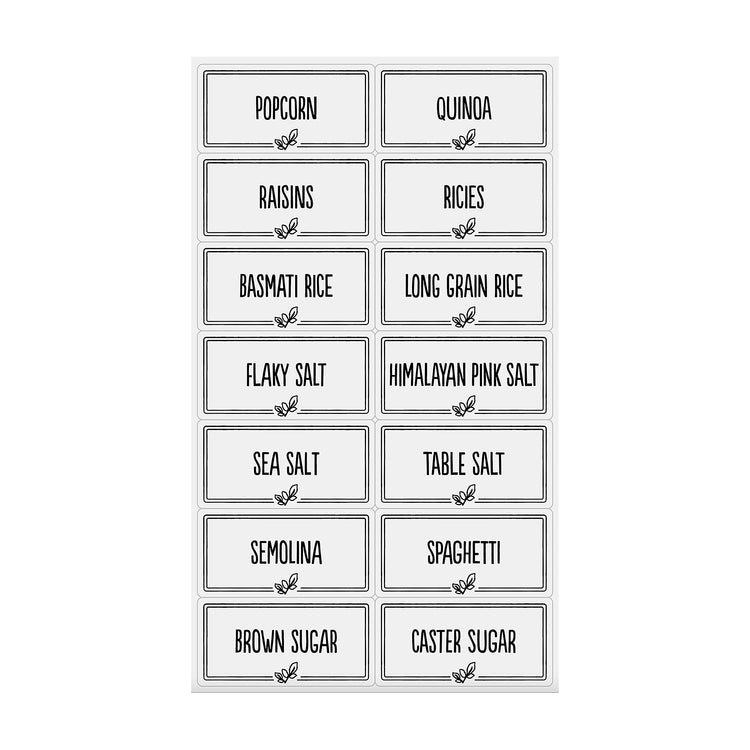 Di Antonio Pantry Labels Set of 56 White
