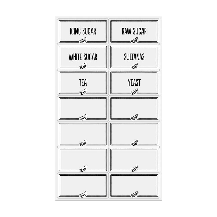 Di Antonio Pantry Labels Set of 56 White
