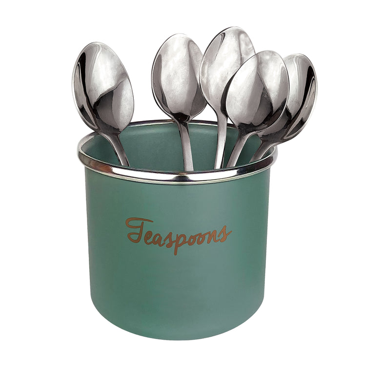 Teaspoon Holder 90x90mm Sage Green