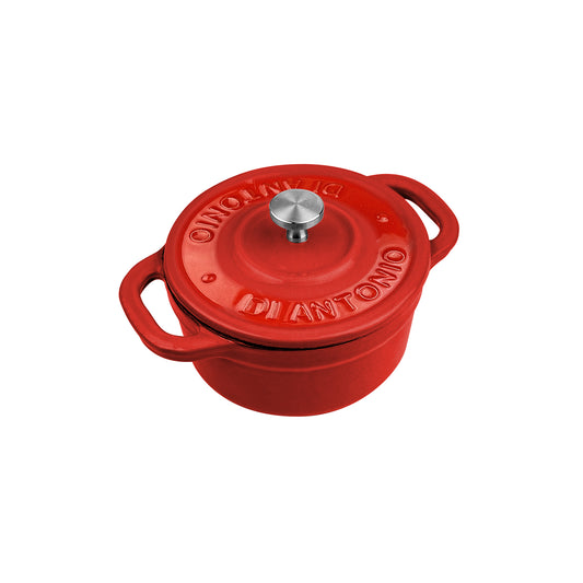 Casserole 100mm Cast Iron Enamel Red 300ml