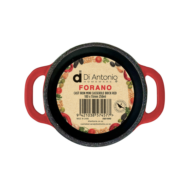 Casserole - Mini 100mm Cast Iron Enamel Red 300ml
