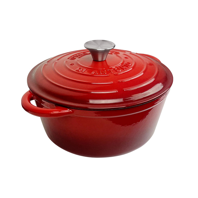 Casserole 260mm Cast Iron Enamel Red 4.6L