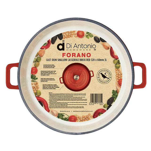 Casserole 320mm Cast Iron Enamel Red 3L