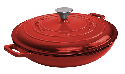 Casserole 320mm Cast Iron Enamel Red 3L