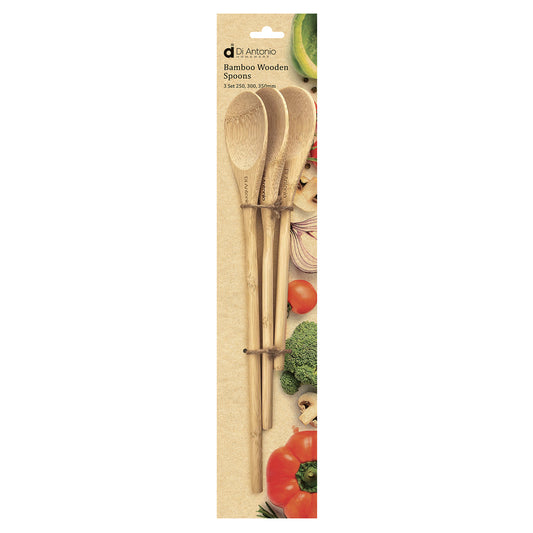 Spoons Set 3 Pce Bamboo 250 300 350mm