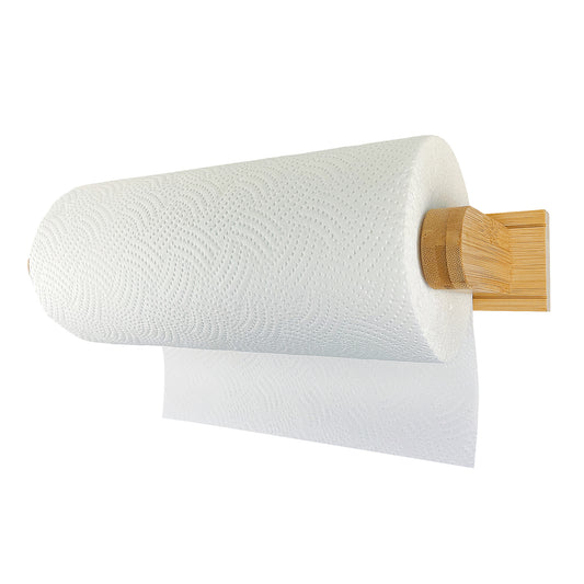Kitchen Towel Holder 330x110x60mm Wall Mounted Bamboo