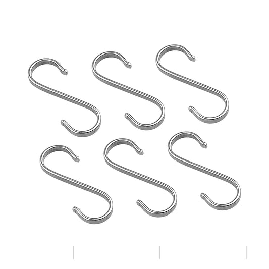Hanging Hooks 100x35mm Set of 6 Stainless Steel