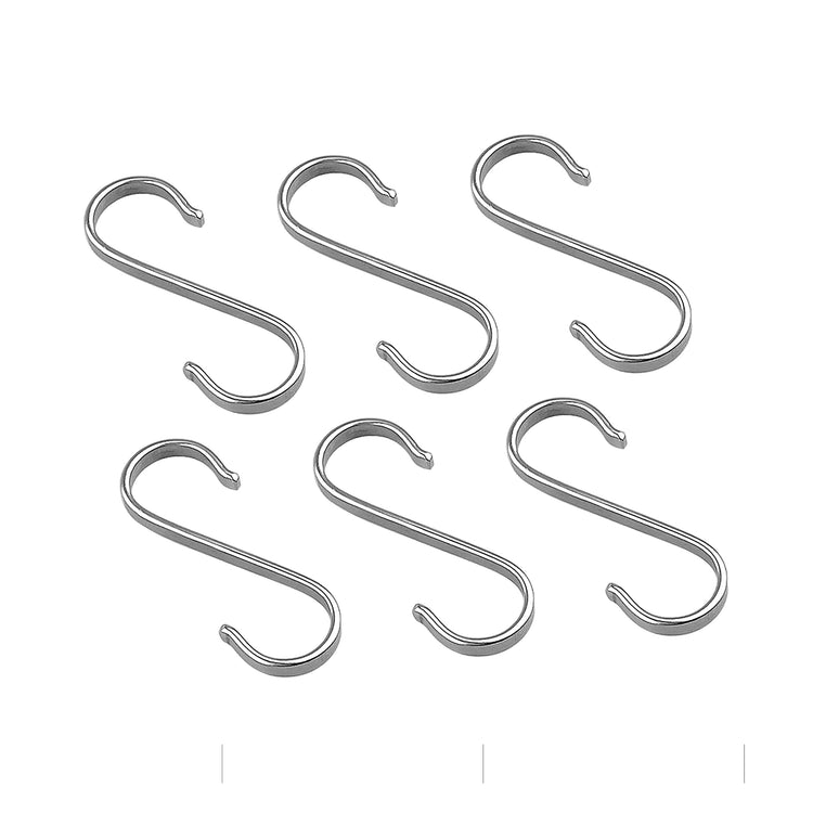 Hanging Hooks 100x35mm Set of 6 Stainless Steel