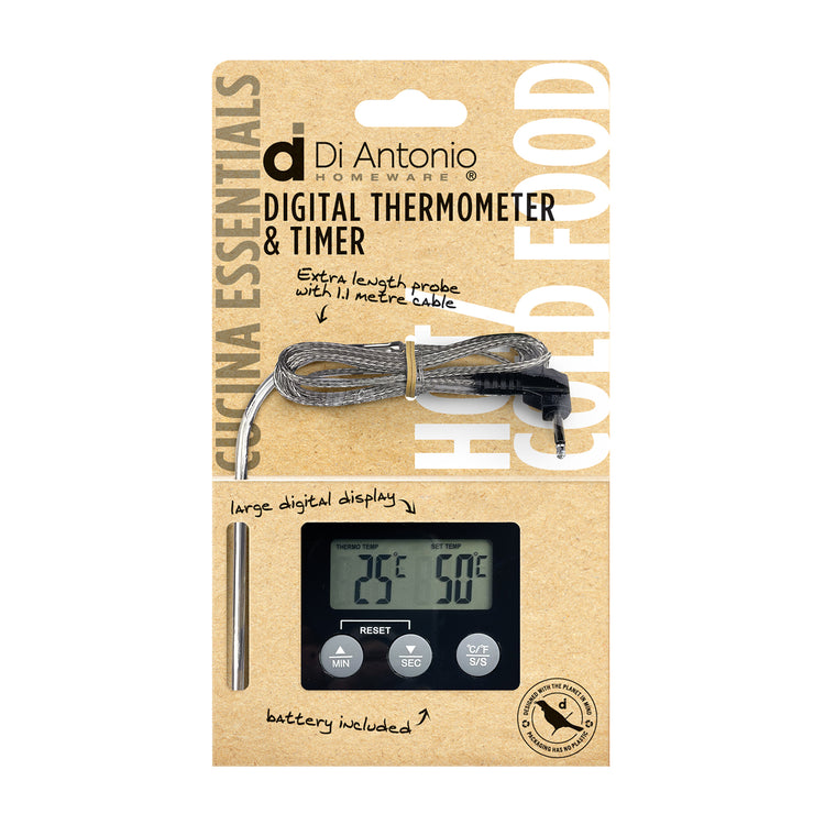 Thermometer Digital with Probe Includes Battery