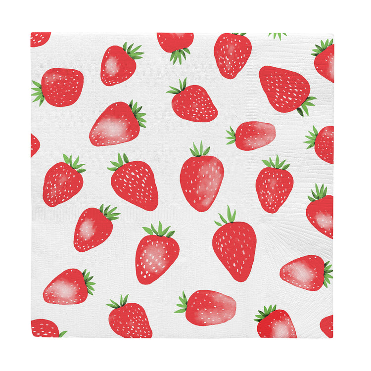 Paper Napkins / Serviettes 330x330mm Pack of 20 Summer Fruit Strawberries