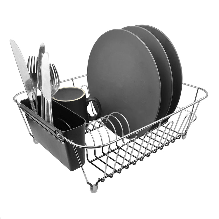 Dish Rack 370x330x135mm Dipped Chrome Black