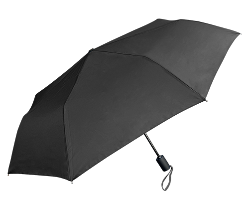 Umbrella Auto Open Black Including a Metal Frame Fibreglass Ribs and a Bag