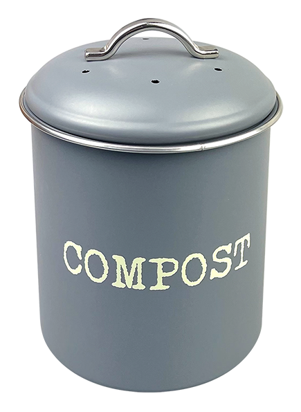 Compost Bin Bench Top 135x150mm with Filters Brenton Grey