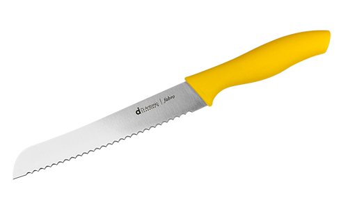 Bread Knife 200mm Yellow Colour Match