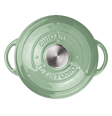 Casserole 200mm Cast Iron Enamel Sage Green 2.7L